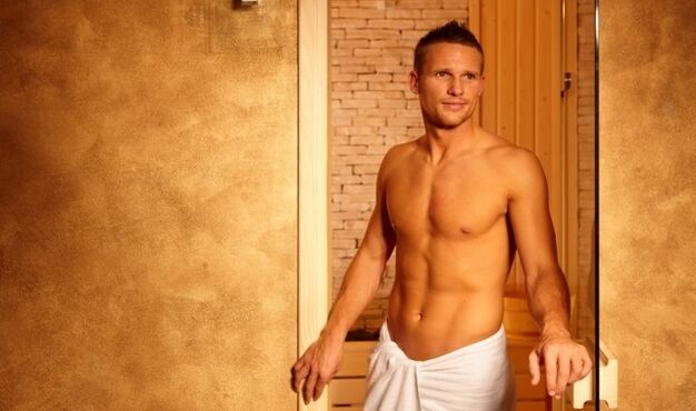 man in the bathhouse before penis enlargement