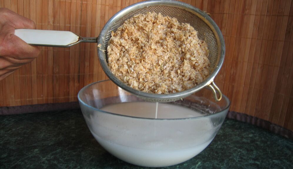 oat broth to increase the member